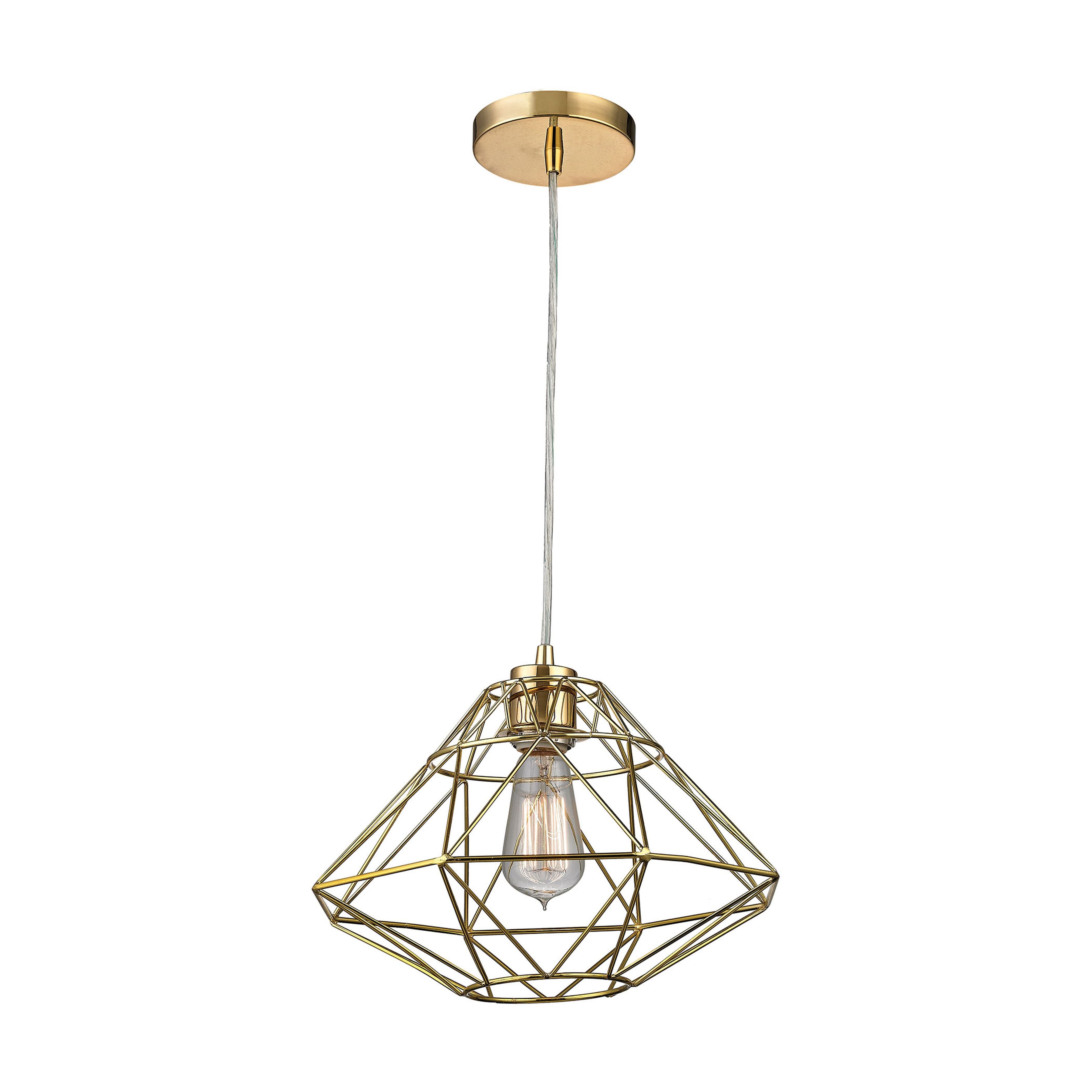 Paradigm Modern 1-Light Pendant Fixture - Dazzling Luxe Design for Indoor Spaces, Easy Installation