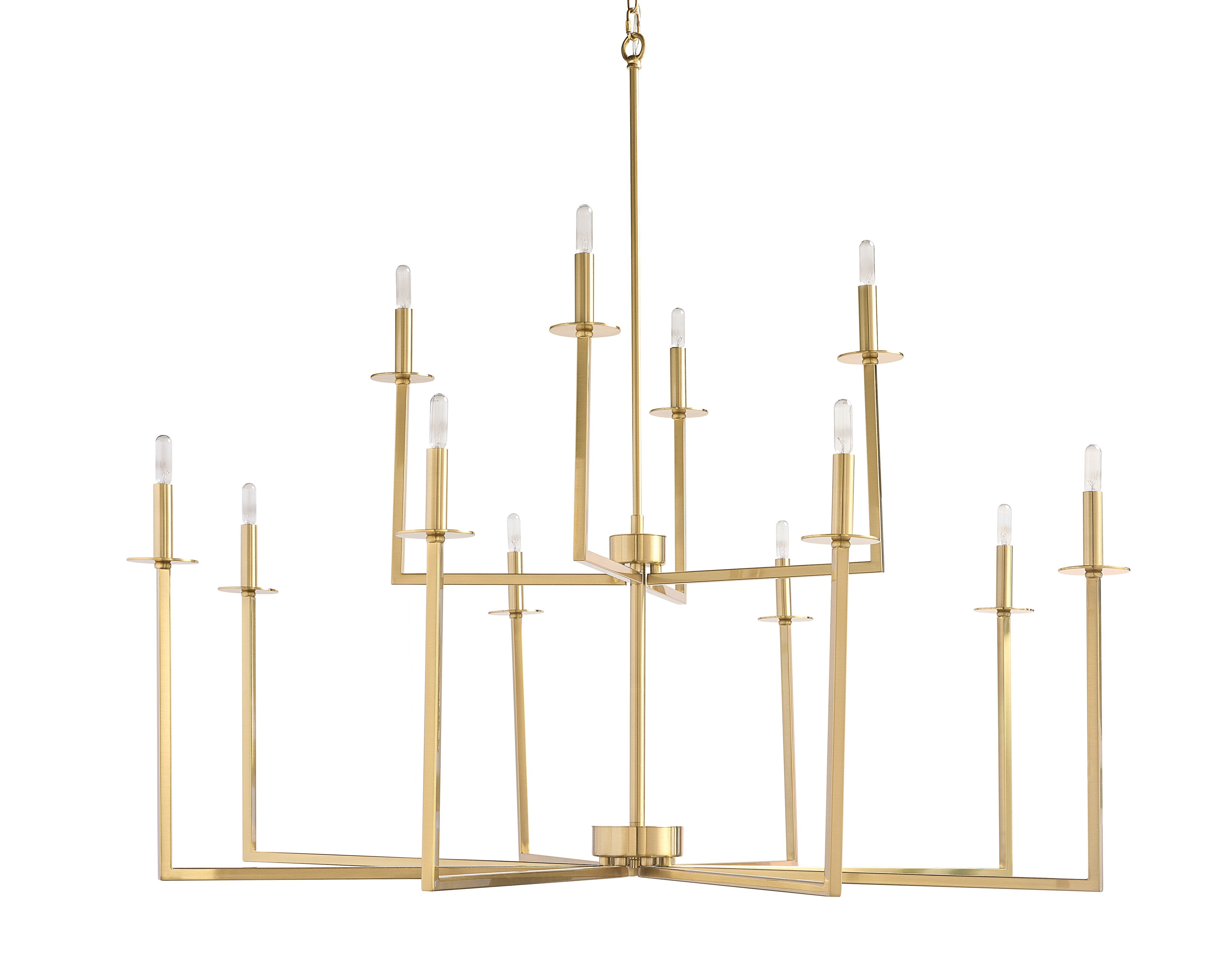 Kaya Modern Brass Chandelier: Stunning Candelabra for Any Room's Illumination
